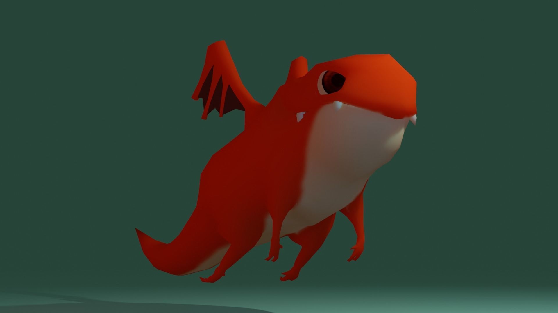 Character orange bug Low-poly 3D model_10