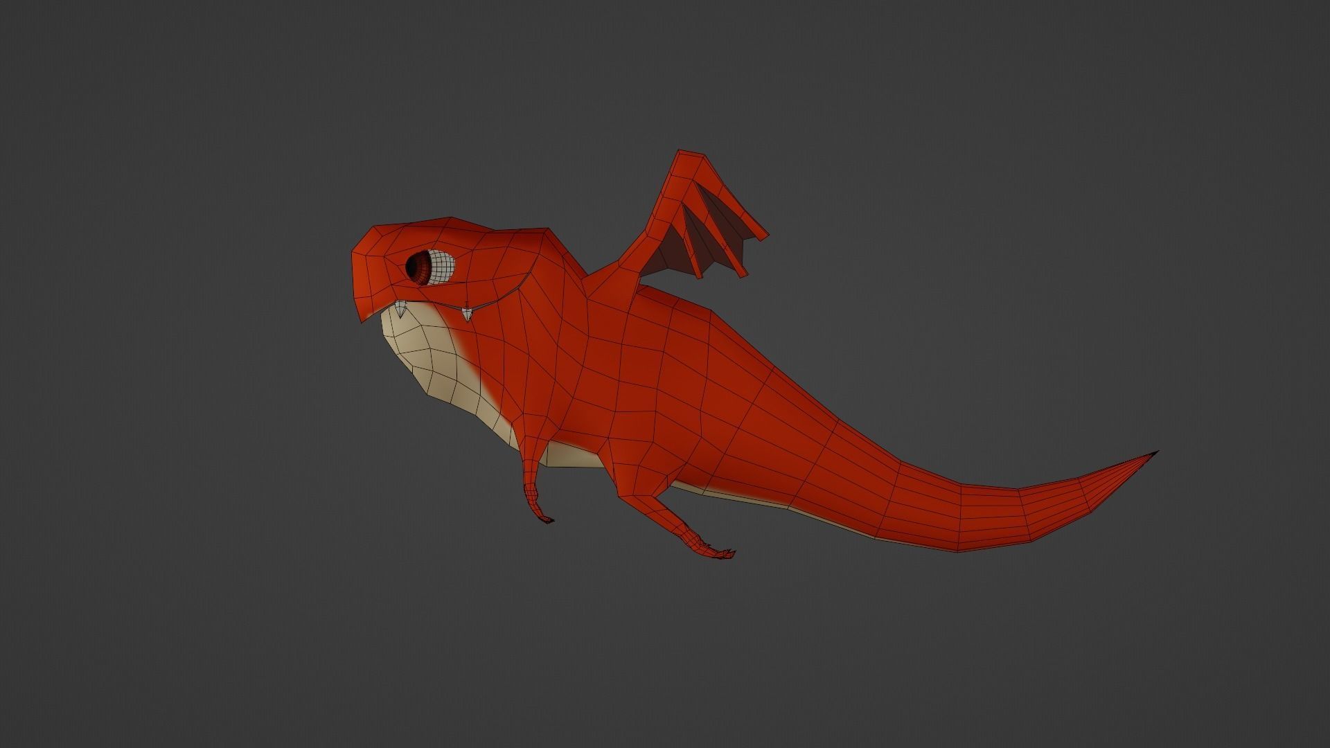 Character orange bug Low-poly 3D model_20