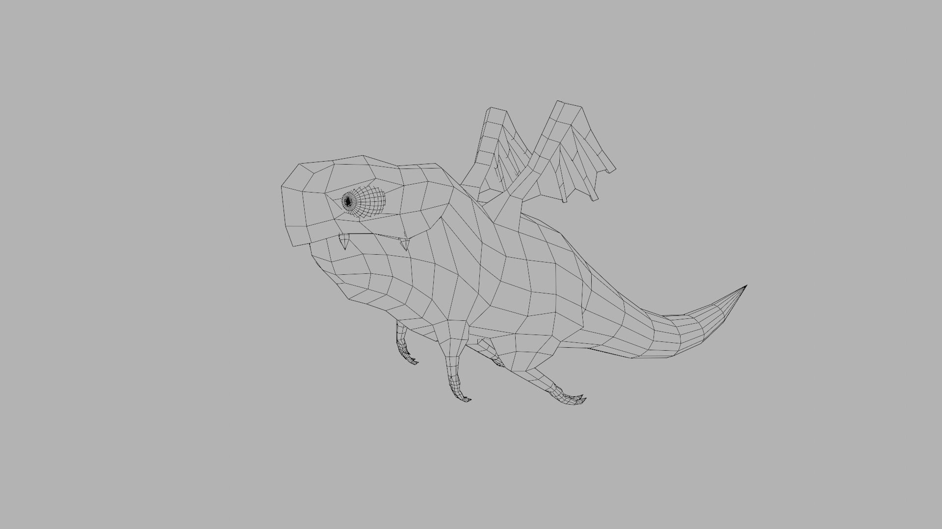 Character orange bug Low-poly 3D model_23