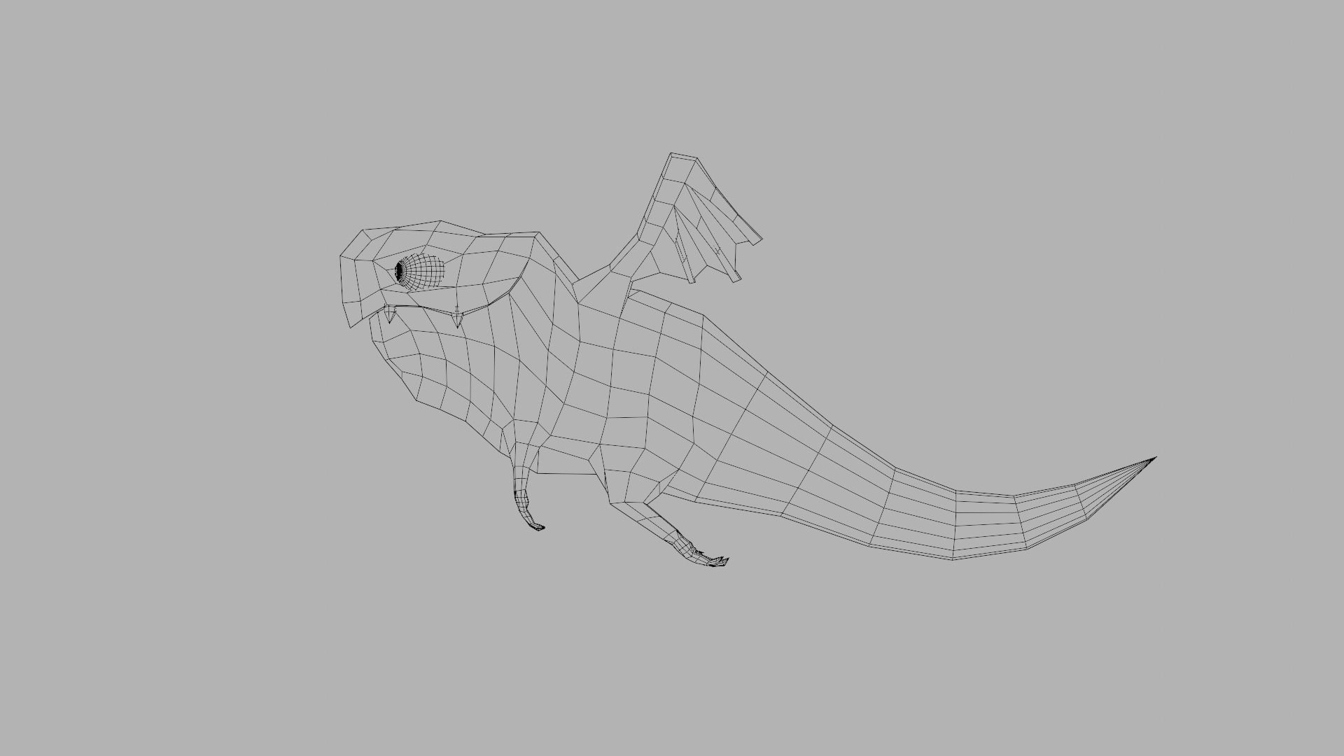 Character orange bug Low-poly 3D model_25