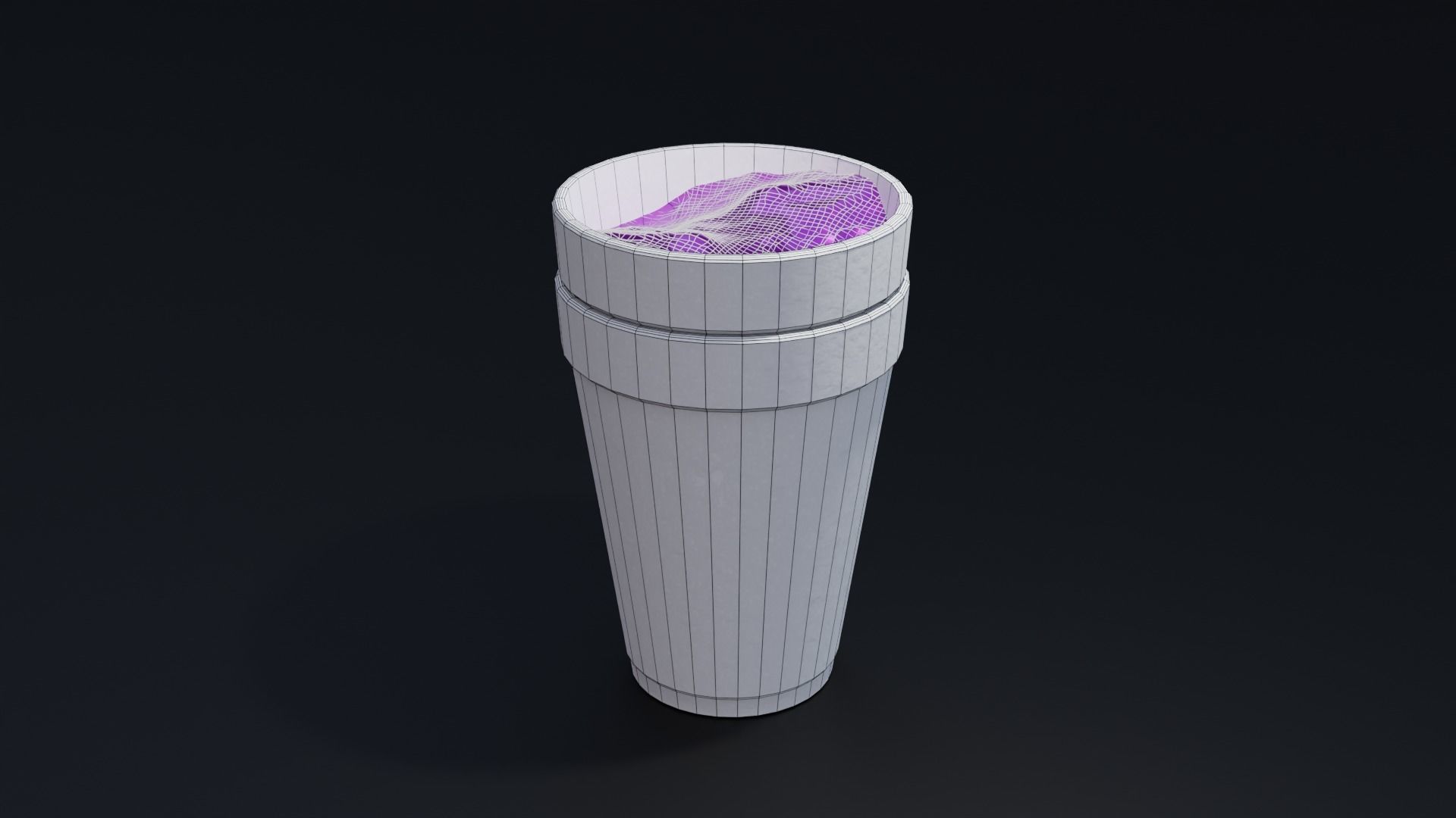 Lean Double Cup with 4K Textures Low-poly 3D model_3
