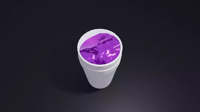 Lean Double Cup with 4K Textures Low-poly 3D model
