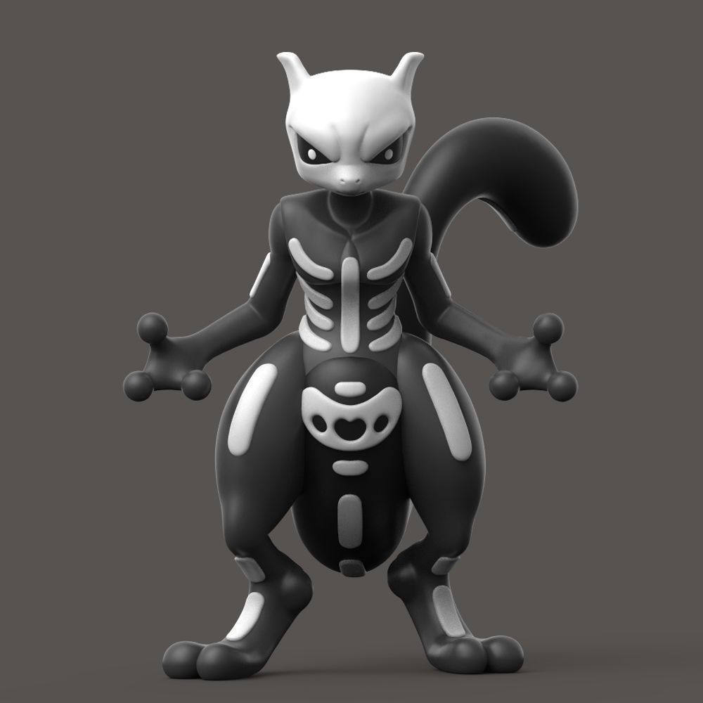 POKEMON - Halloween Mewtwo 3D print model_1