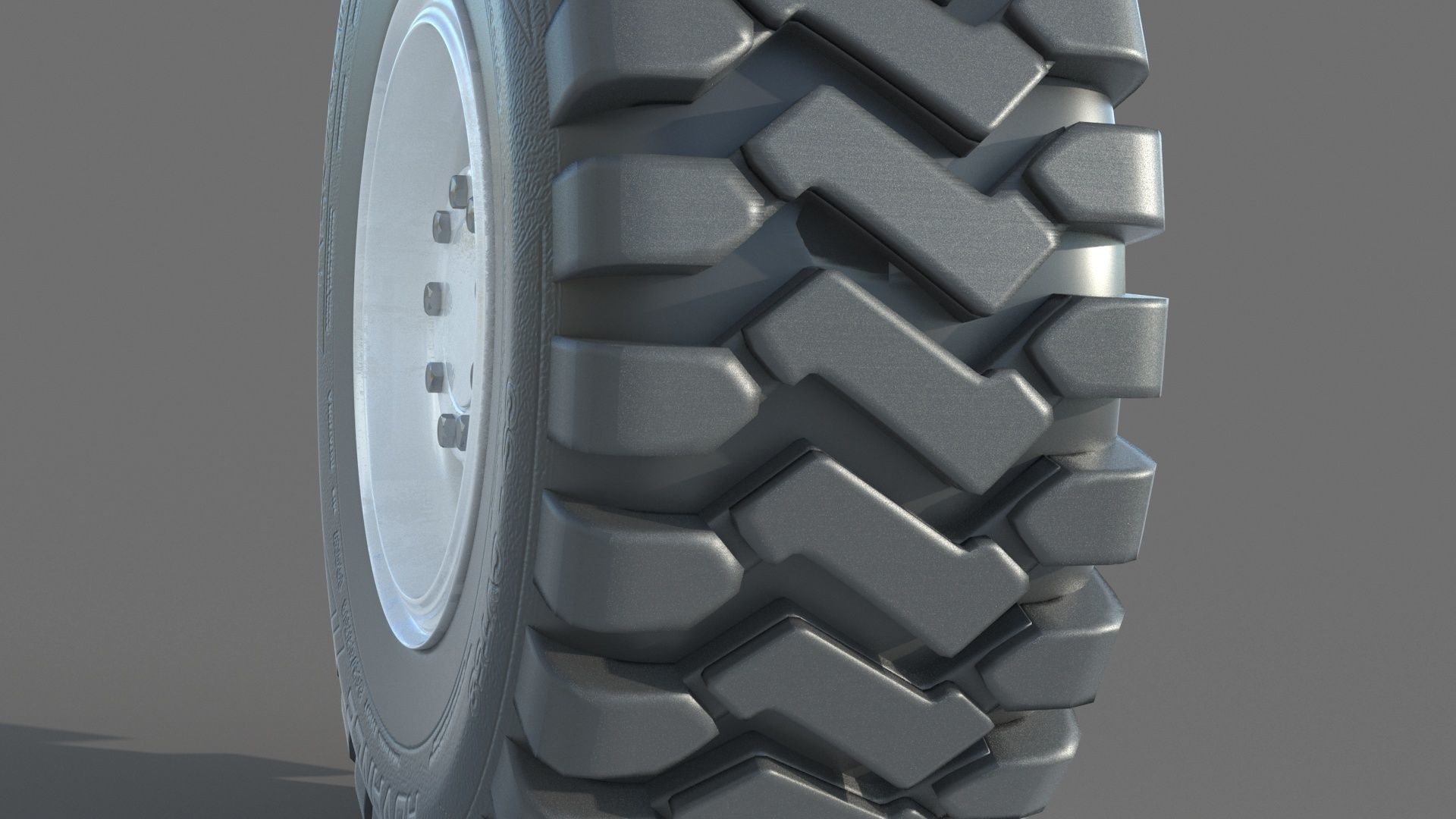 Truck Wheel 02 3D model_5