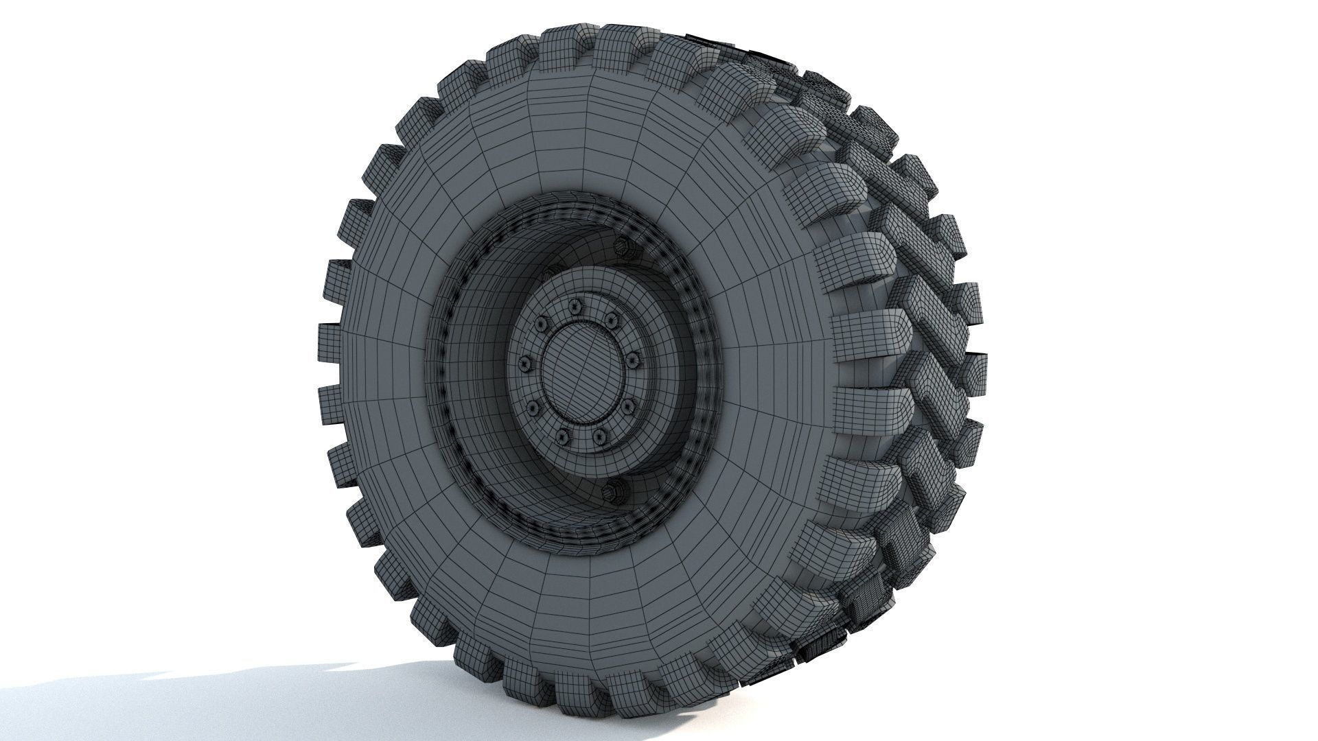 Truck Wheel 02 3D model_8