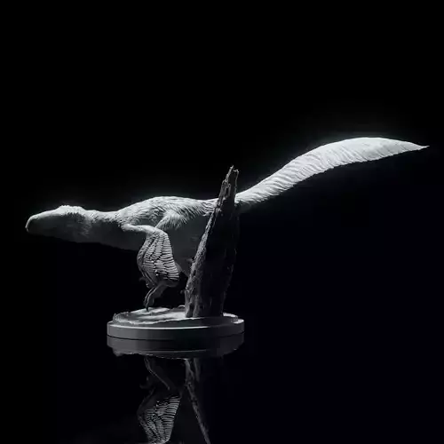 Utahraptor running 1-35 scale pre-supported dinosaur
