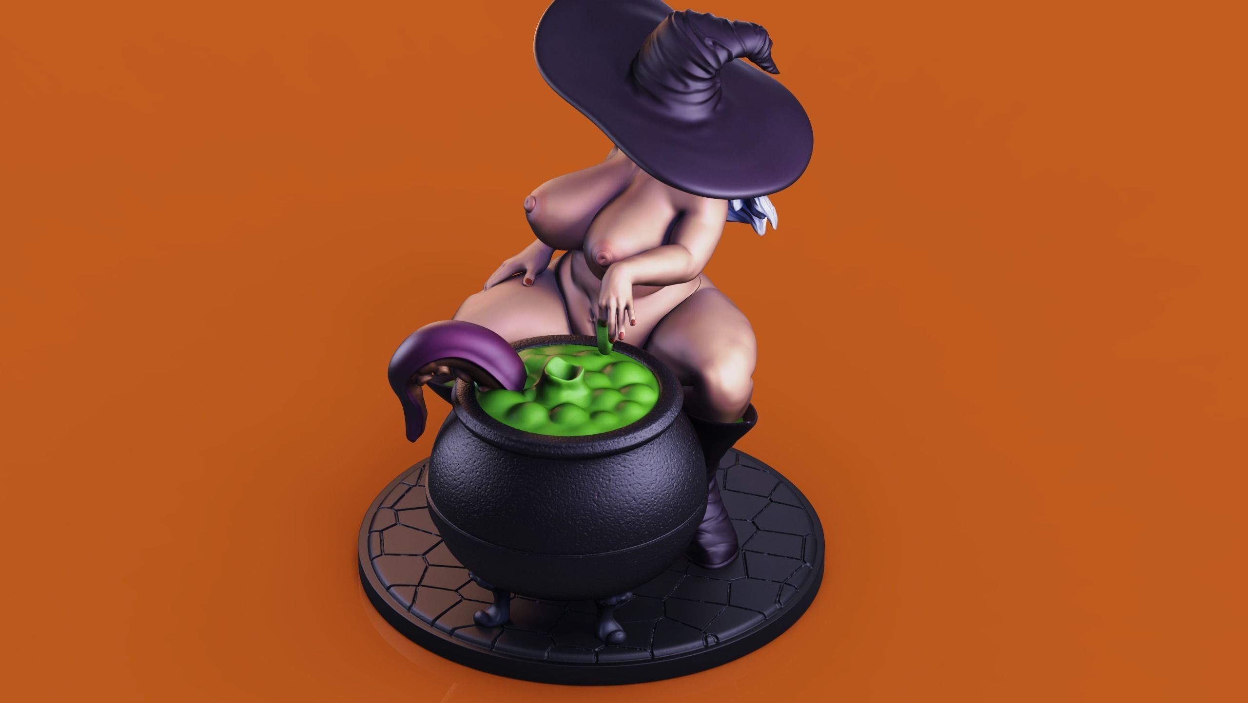 LENORA WITCH - HALLOWEEN BABES - CURVY PROJECT NSFW 3D print model_5