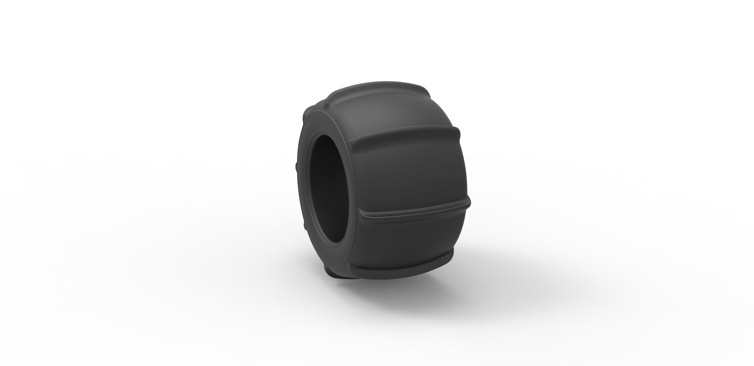 Dune buggy rear tire 7 Scale 1 to 25 3D print model_7