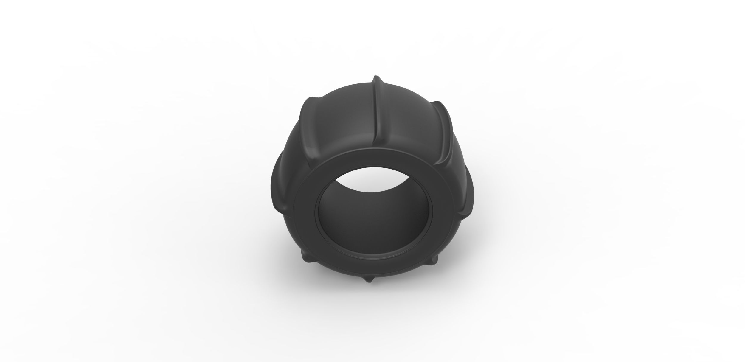 Dune buggy rear tire 7 Scale 1 to 25 3D print model_5