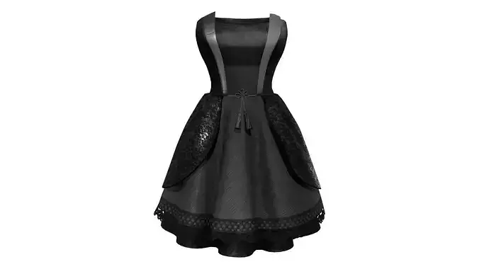Black and Red Gothic Party Dress