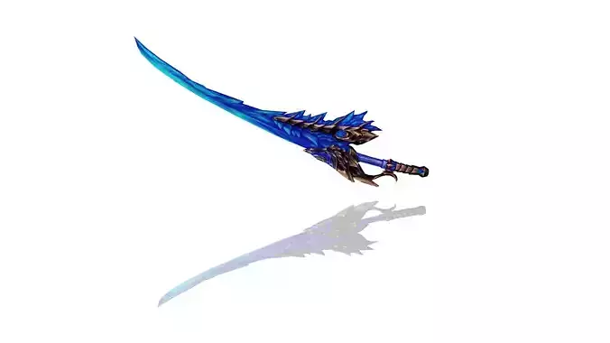 Glorious Long Sword Low-poly 3D model
