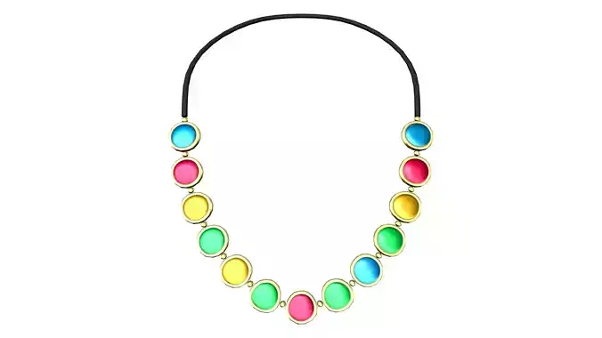 Colorful Gem Stones Necklace