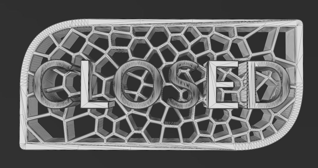 Open closed Sign 3D print model_33