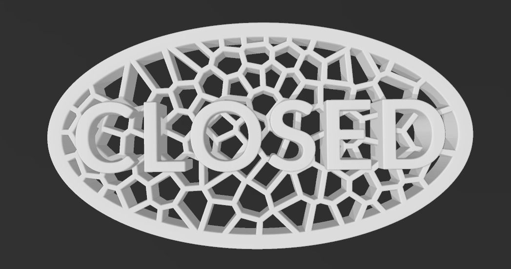 Open closed Sign 3D print model_35