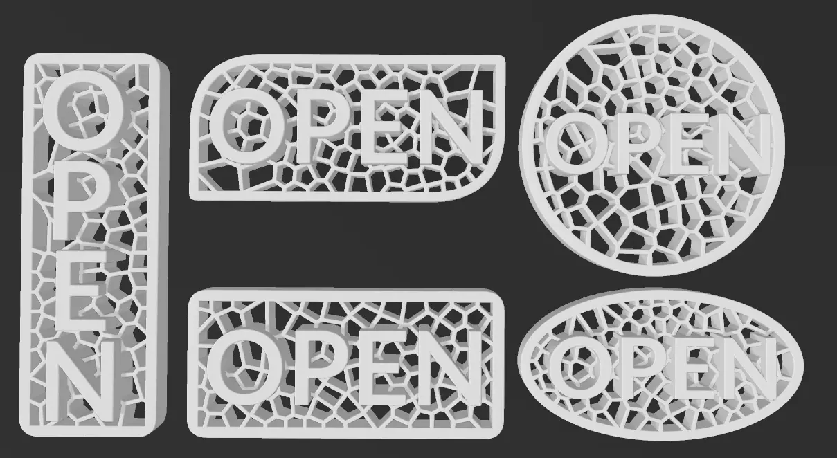 Open closed Sign 3D print model_0