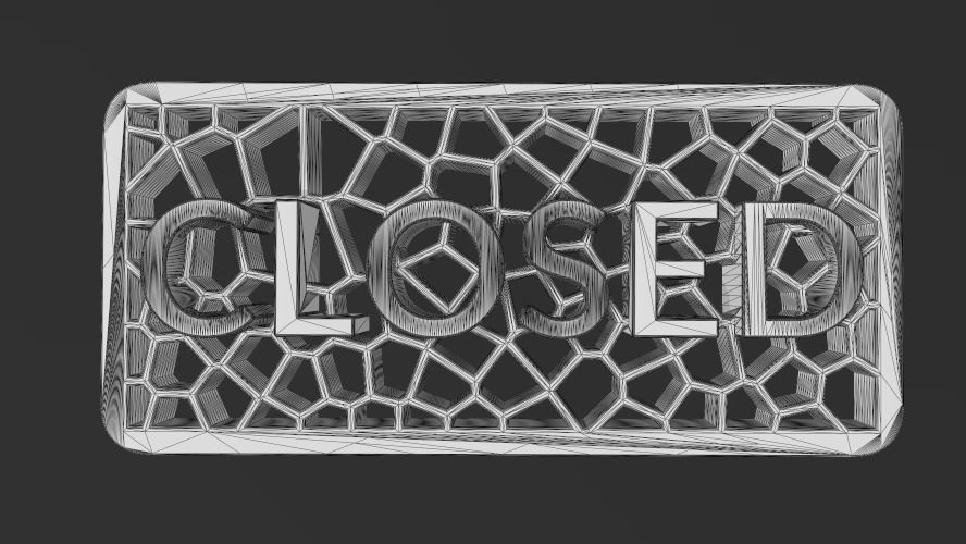 Open closed Sign 3D print model_30