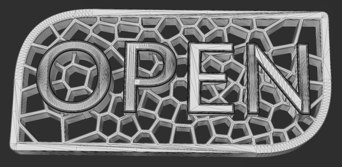 Open closed Sign 3D print model_18