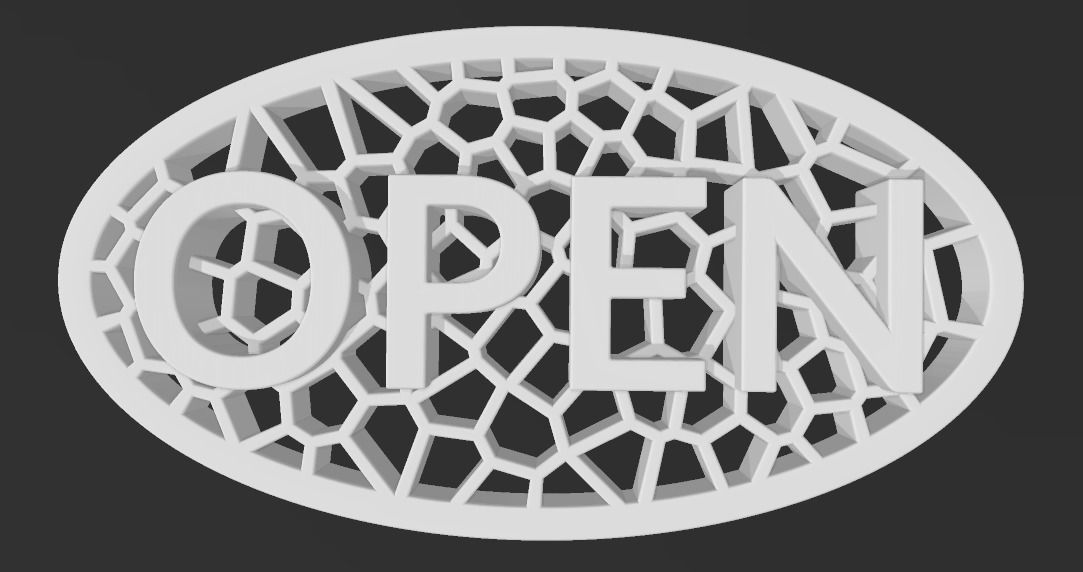 Open closed Sign 3D print model_20