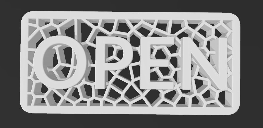 Open closed Sign 3D print model_14