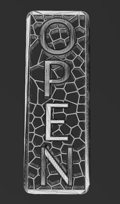 Open closed Sign 3D print model_27