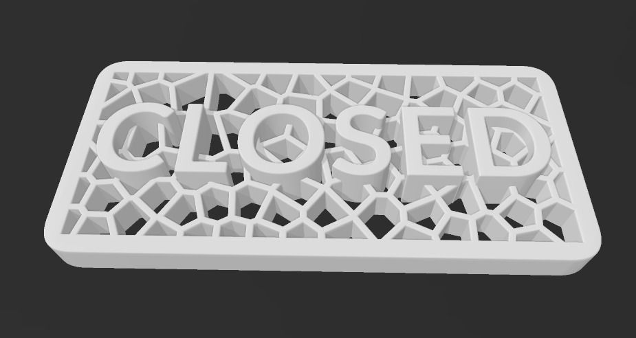 Open closed Sign 3D print model_31