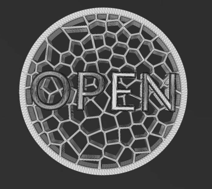 Open closed Sign 3D print model_24