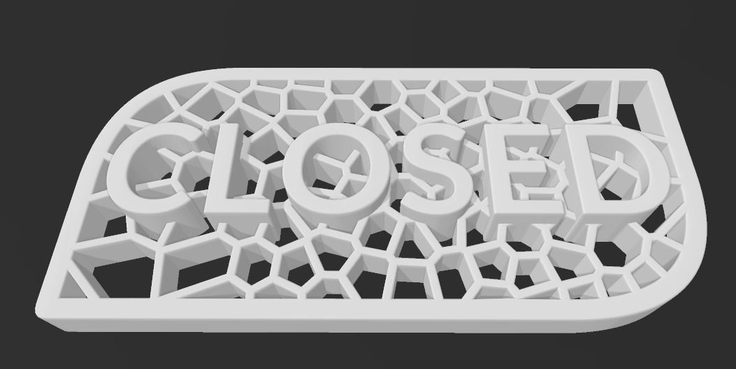 Open closed Sign 3D print model_34