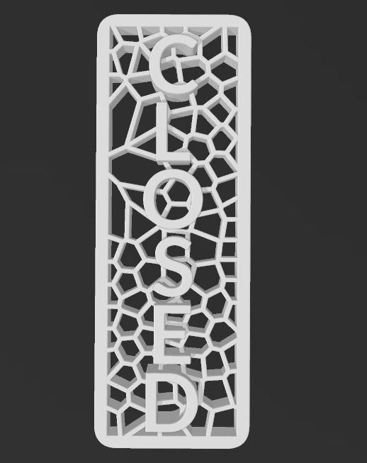 Open closed Sign 3D print model_43