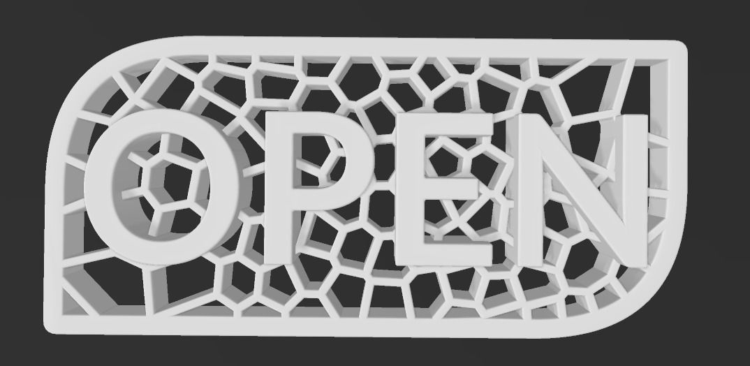 Open closed Sign 3D print model_17