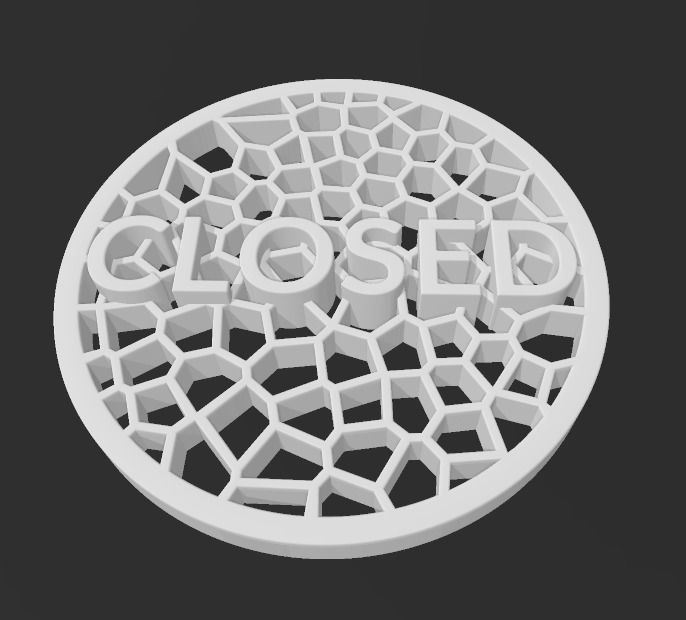 Open closed Sign 3D print model_40