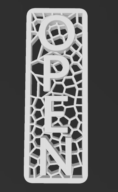 Open closed Sign 3D print model_26