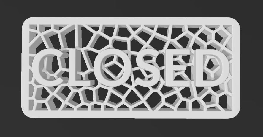 Open closed Sign 3D print model_29