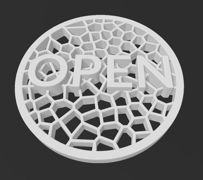 Open closed Sign 3D print model_25