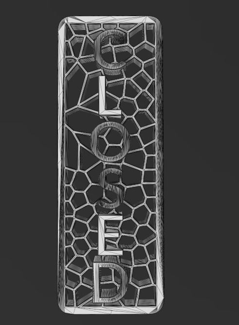Open closed Sign 3D print model_42