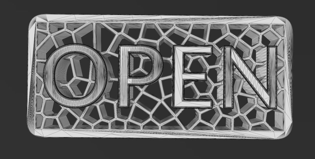 Open closed Sign 3D print model_15