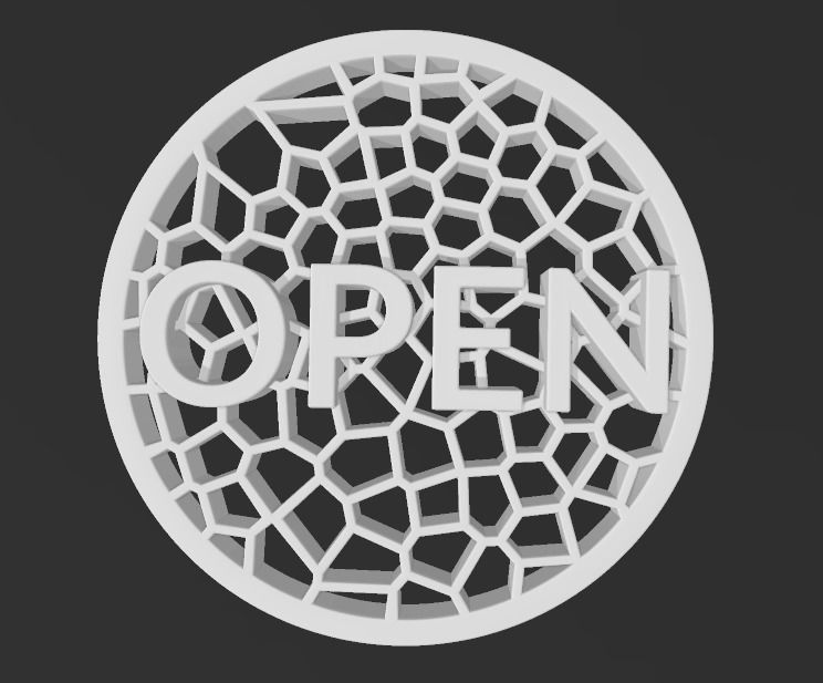 Open closed Sign 3D print model_23