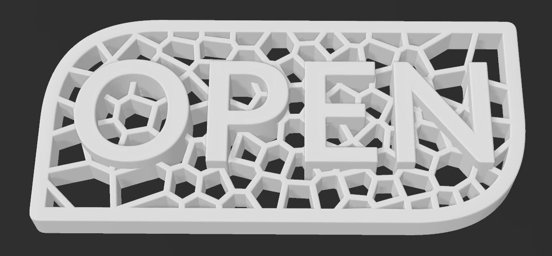 Open closed Sign 3D print model_19