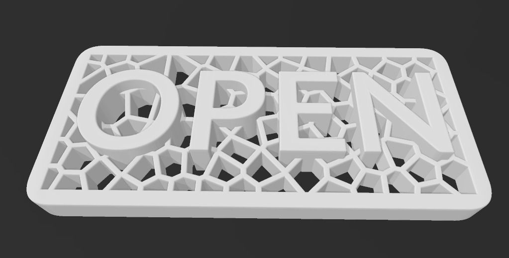 Open closed Sign 3D print model_16
