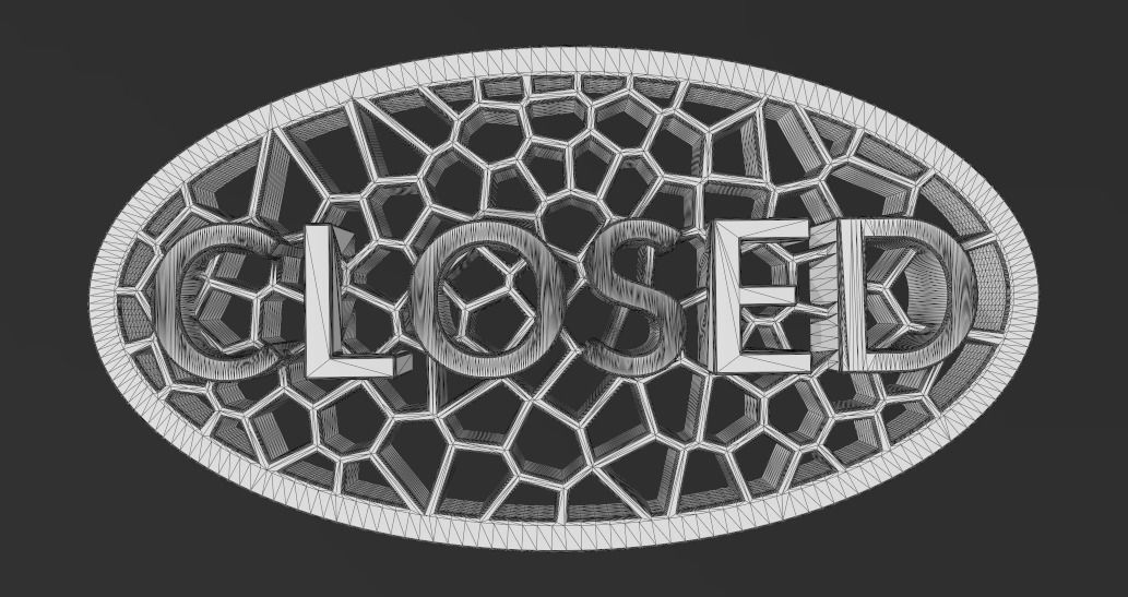 Open closed Sign 3D print model_36