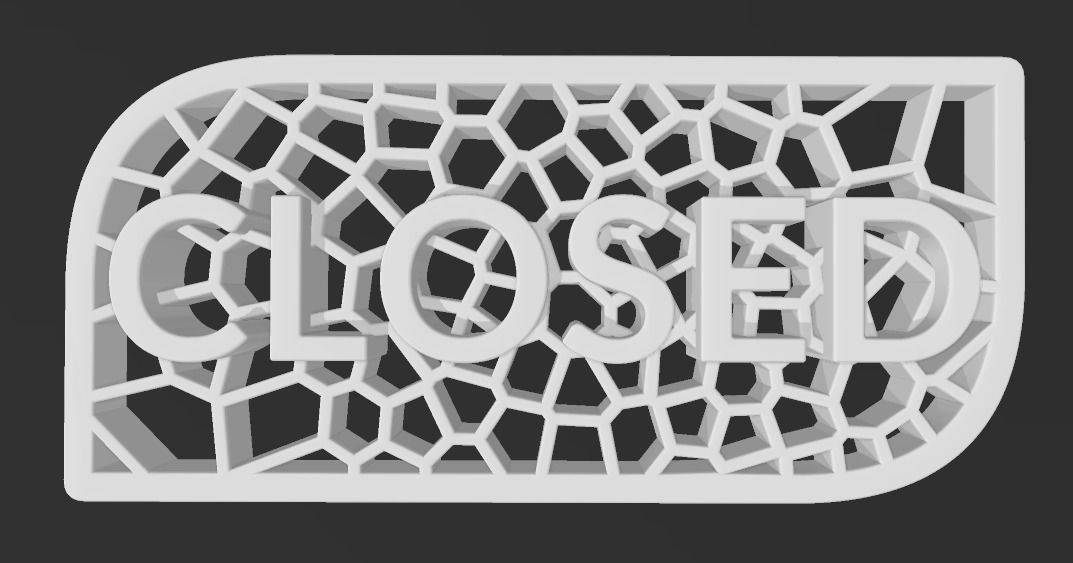 Open closed Sign 3D print model_32