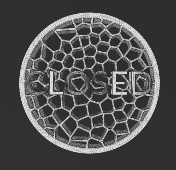 Open closed Sign 3D print model_39