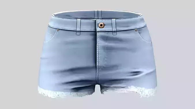 Torn Edge Mini Denim Shorts Pants