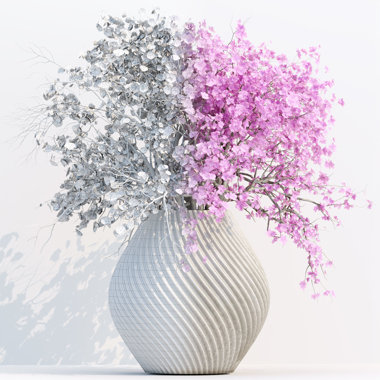Bouquet in vase vol 149 3D model_4