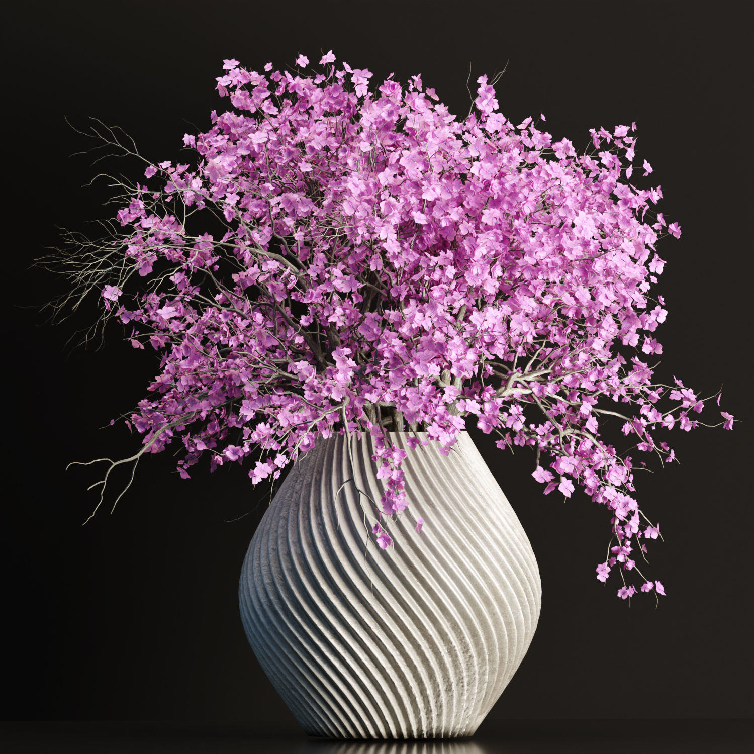 Bouquet in vase vol 149 3D model_2