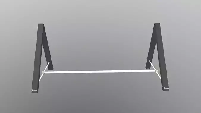Hanger metal frame with pole