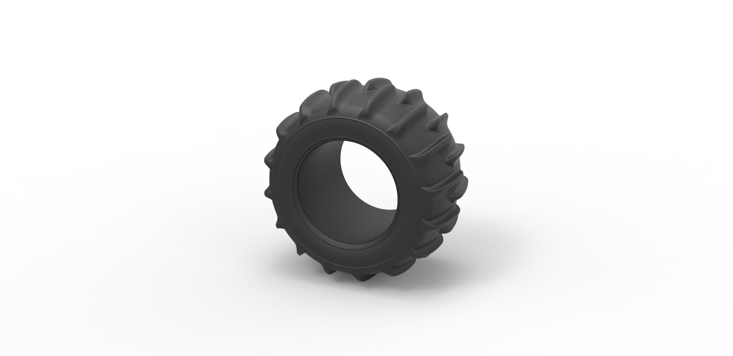 Dune buggy rear tire 10 Scale 1 to 25 3D print model_6