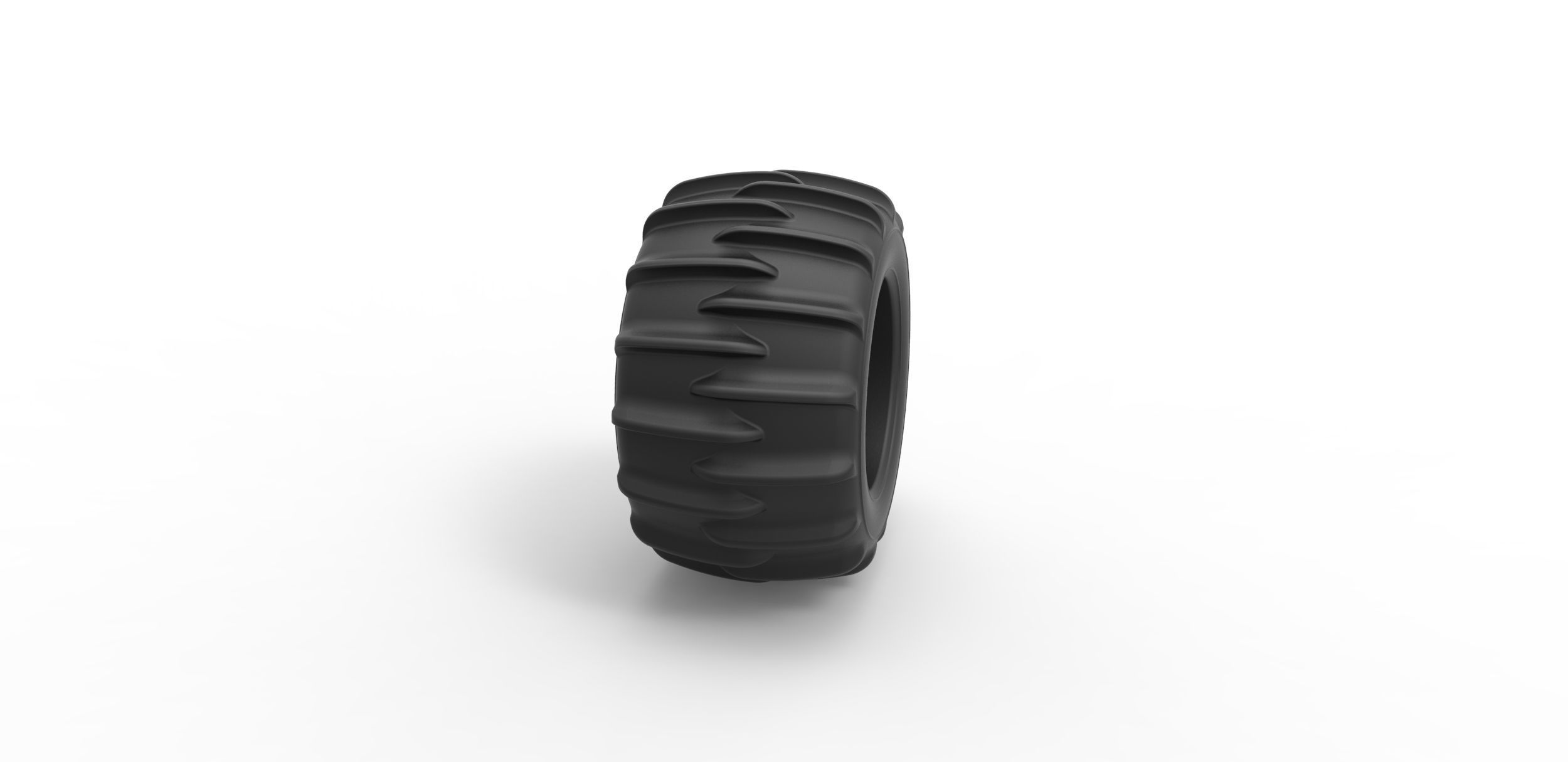 Dune buggy rear tire 10 Scale 1 to 25 3D print model_2