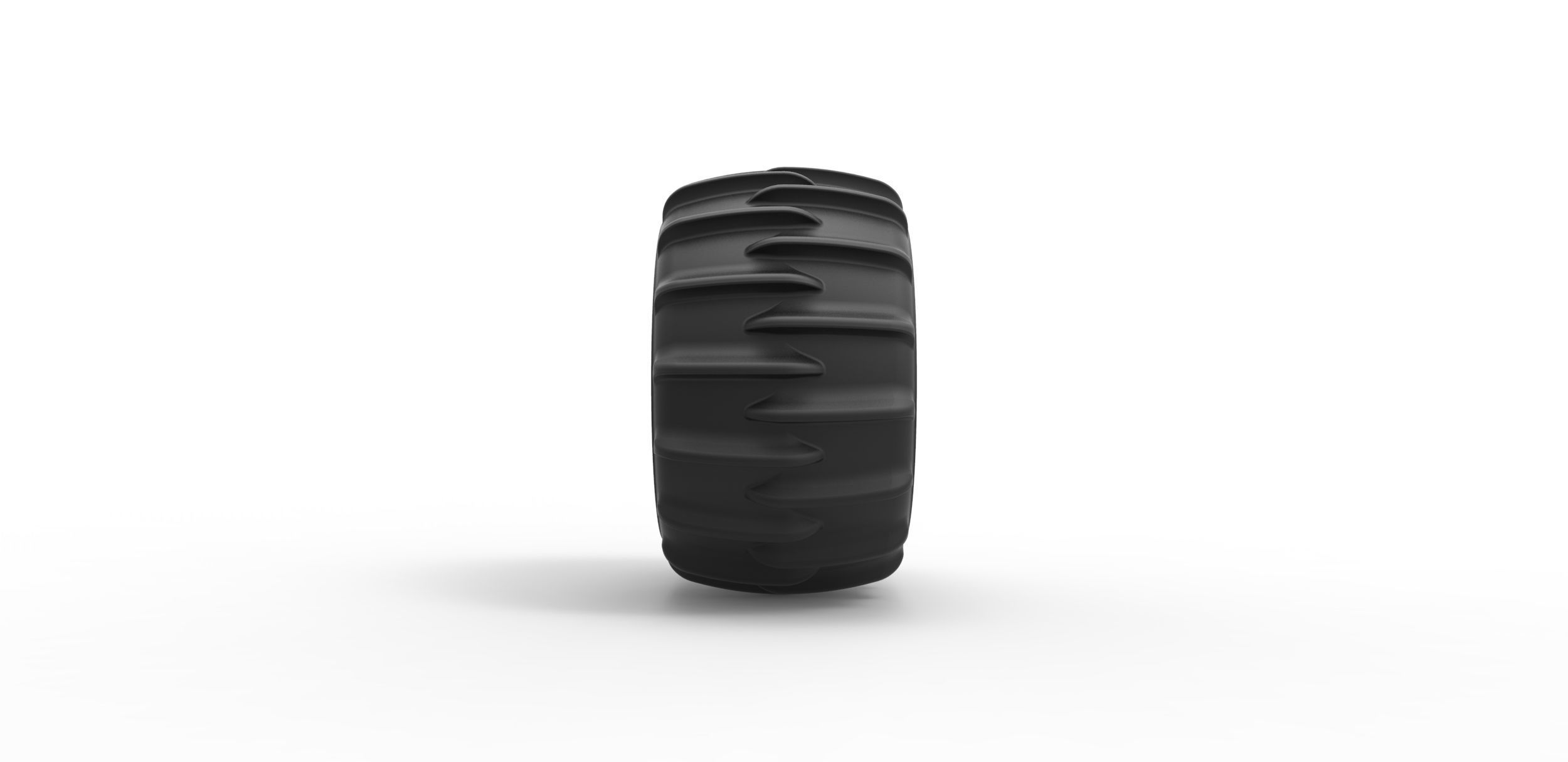 Dune buggy rear tire 10 Scale 1 to 25 3D print model_3