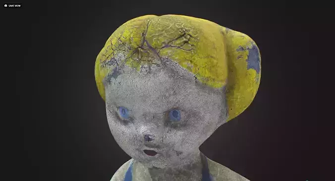 Old USSR Soviet Rubber Toy Girl with a ball