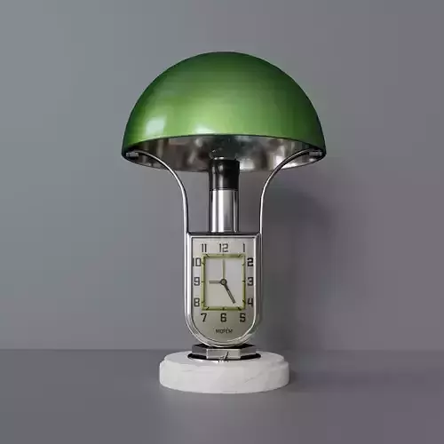 Art Deco table clock lamp 3D model